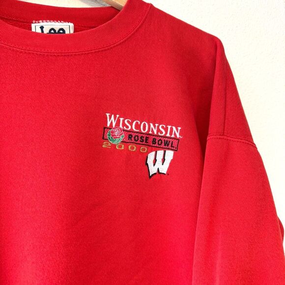 Vintage Embroidered Lee Sport Wisconsin Badgers Rose Bowl 2000 Sweatshirt Size X - Picture 2 of 9
